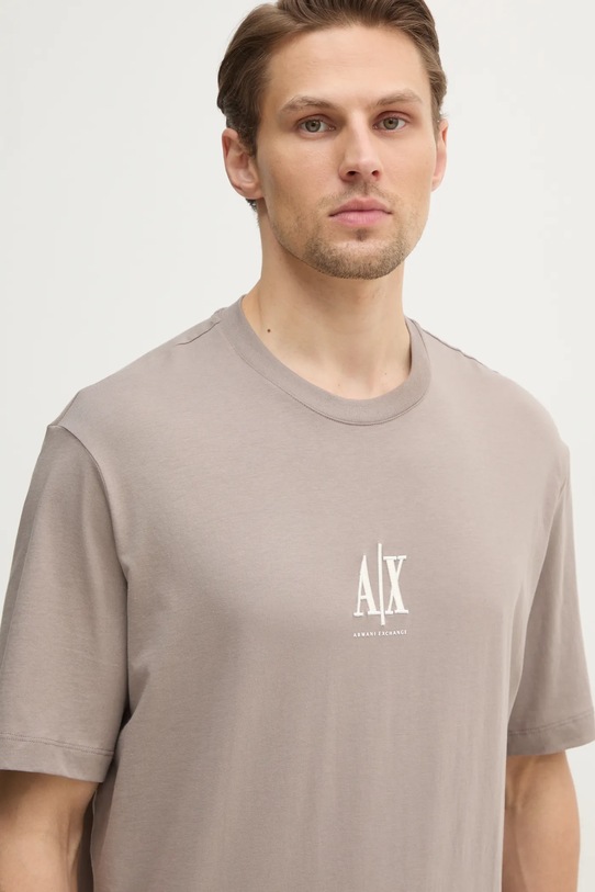 Bombažna kratka majica Armani Exchange bež XM000363.AF12308.NOS