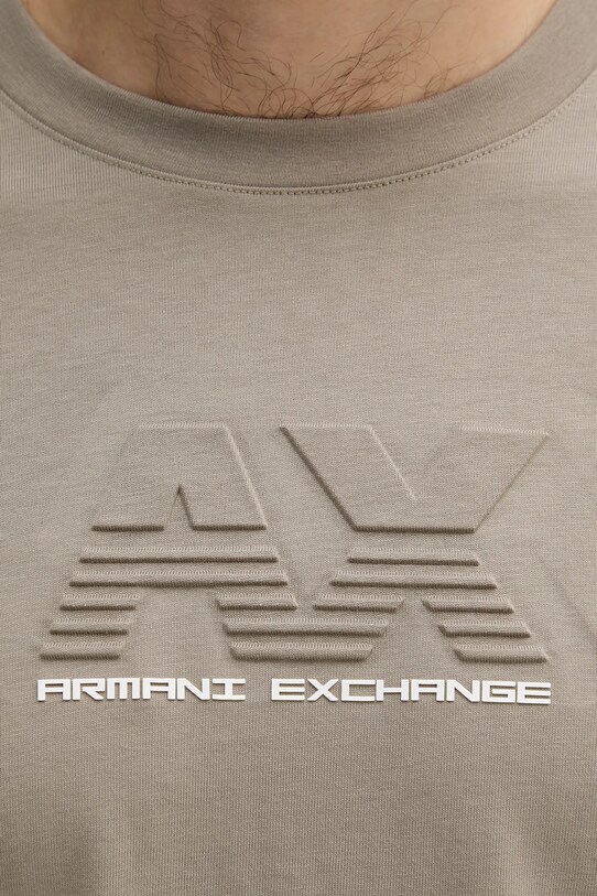 Armani Exchange t-shirt bawełniany beżowy XM000544.AF10361