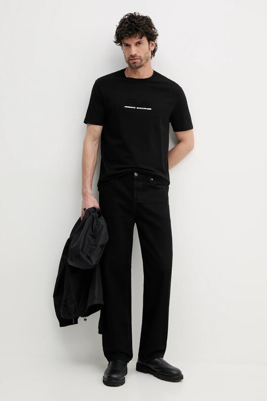 Bavlnené tričko Armani Exchange XM000544.AF10361 čierna SS25