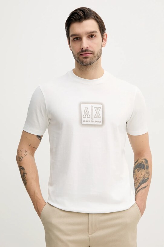 Bavlněné tričko Armani Exchange béžová XM000545.AF10361