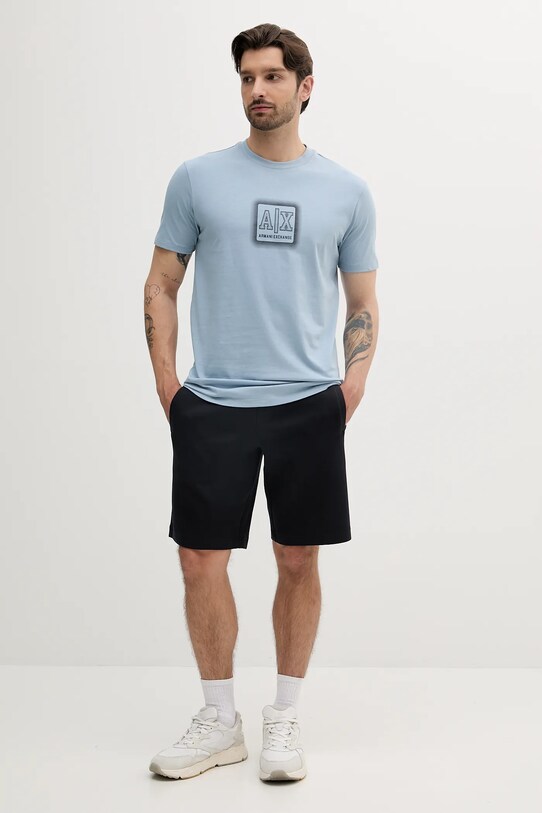 Bavlnené tričko Armani Exchange XM000545.AF10361 modrá SS25