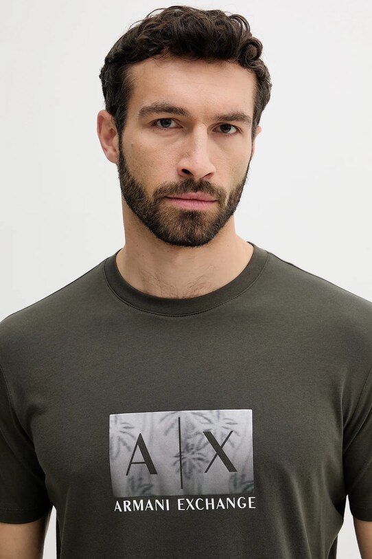 Odzież Armani Exchange t-shirt bawełniany XM000555.AF10358 zielony