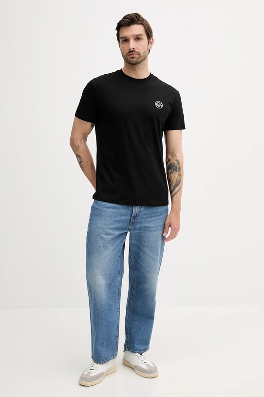 Armani Exchange tricou din bumbac XM000558.AF10358 negru SS25