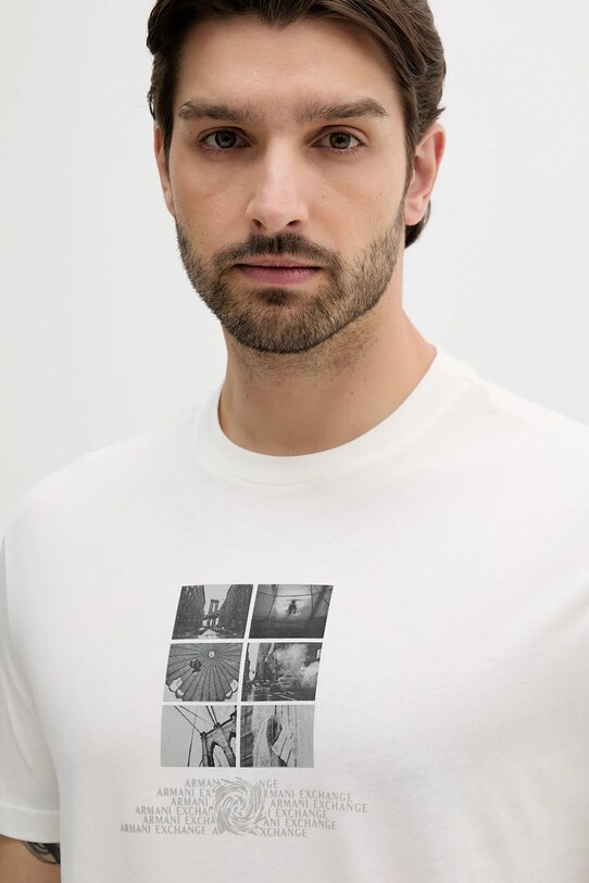 Бавовняна футболка Armani Exchange білий XM000565.AF10356