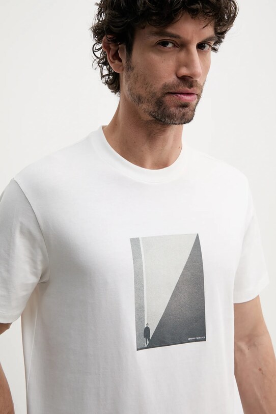 Хлопковая футболка Armani Exchange бежевый XM000753.AF10361