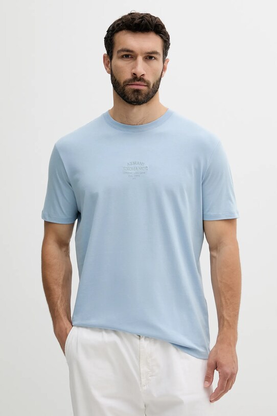 Bavlnené tričko Armani Exchange relaxed modrá XM000761.AF12308