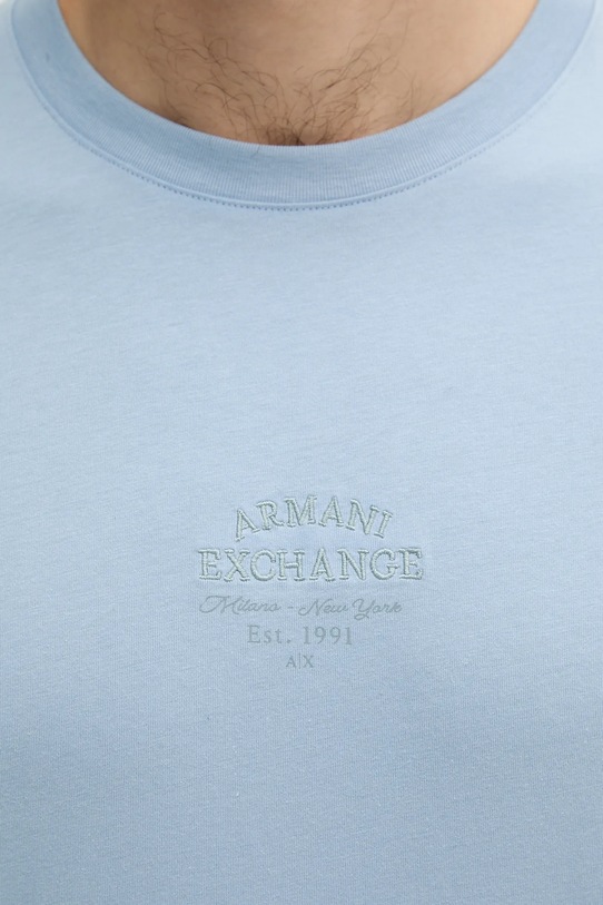 Armani Exchange t-shirt bawełniany niebieski XM000761.AF12308