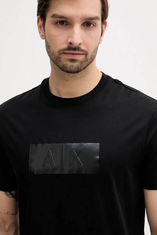 Бавовняна футболка Armani Exchange чорний XM000786.AF10364