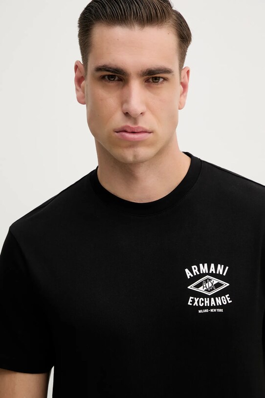 Armani Exchange t-shirt bawełniany czarny XM000550.AF10362