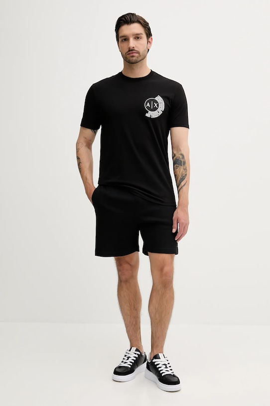 Armani Exchange tricou din bumbac XM000556.AF10358 negru SS25