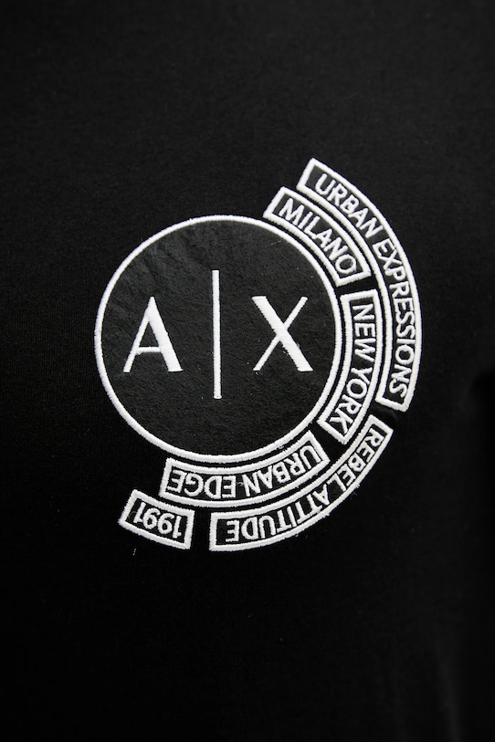 Armani Exchange tricou din bumbac XM000556.AF10358 negru