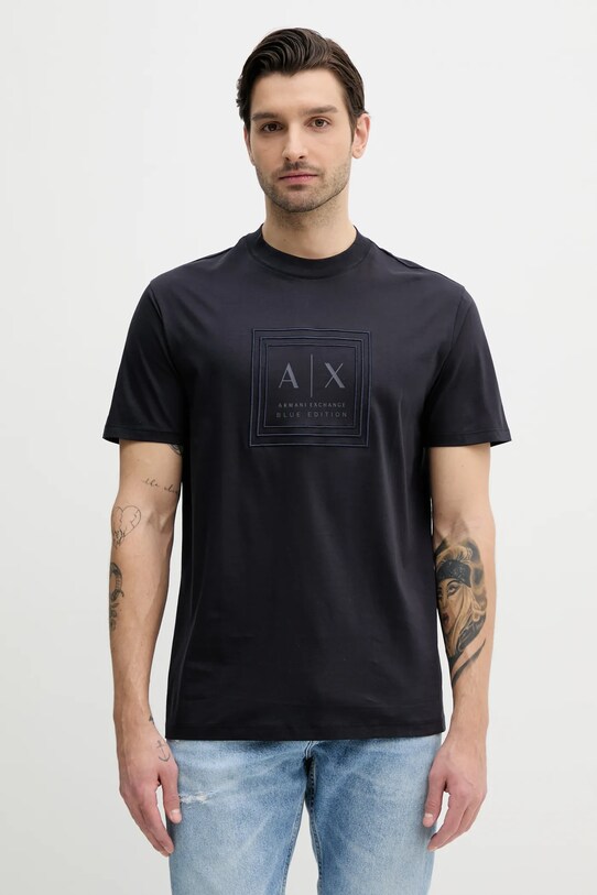 Oblečení Bavlněné tričko Armani Exchange XM000358.AF10364 námořnická modř