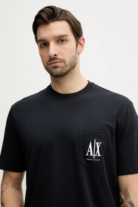 Bavlněné tričko Armani Exchange XM000366.AF12308.NOS námořnická modř AA00