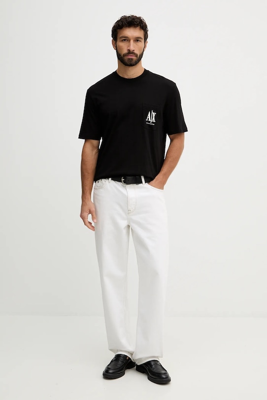 Armani Exchange t-shirt bawełniany XM000366.AF12308.NOS czarny AA00