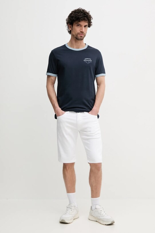 Bavlněné tričko Armani Exchange XM000536.AF10334 námořnická modř SS25