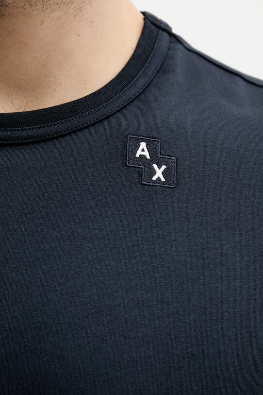 Bombažna kratka majica Armani Exchange XM000549.AF13106 mornarsko modra