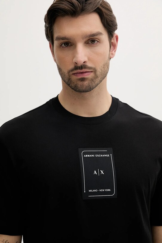 Armani Exchange t-shirt bawełniany czarny XM000570.AF10356