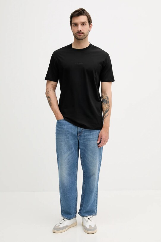 Armani Exchange tricou din bumbac XM000533.AF10364 negru SS25