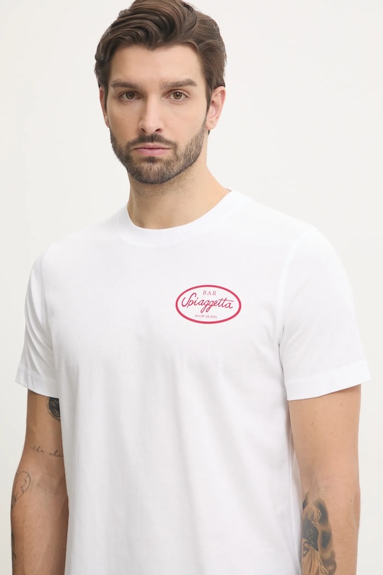 Βαμβακερό μπλουζάκι Joop! λευκό 30045502