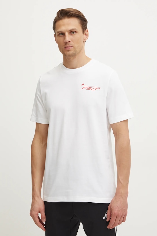 Odzież adidas Performance t-shirt F50 JD8219 beżowy