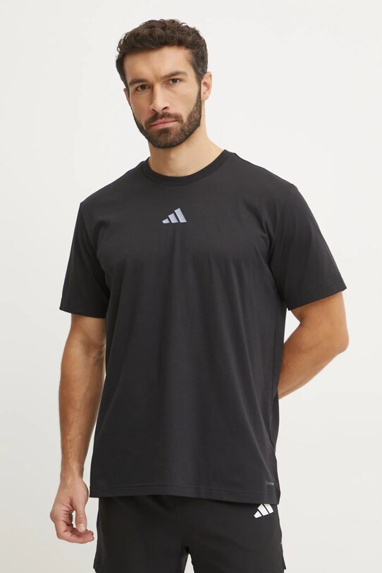 Odzież adidas Performance t-shirt treningowy JD8235 czarny