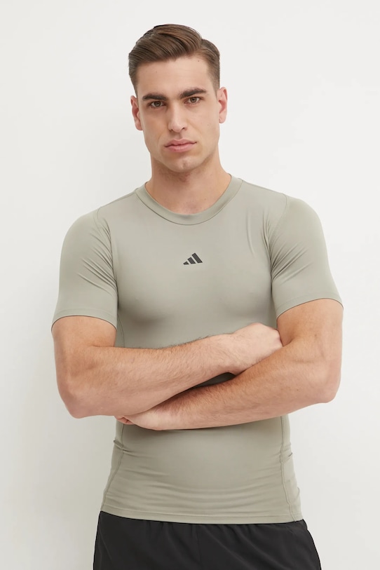 Tréningové tričko adidas Performance Techfit slim zelená JE6700