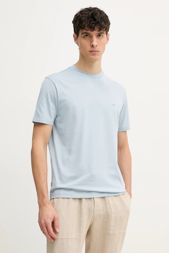 Бавовняна футболка Emporio Armani бавовна блакитний EM000983.AF13669