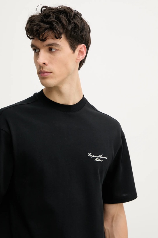 Îmbrăcăminte Emporio Armani tricou din bumbac EM001060.AF13715 negru