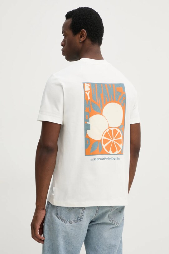 Marc O'Polo tricou din bumbac print bej 5000006002
