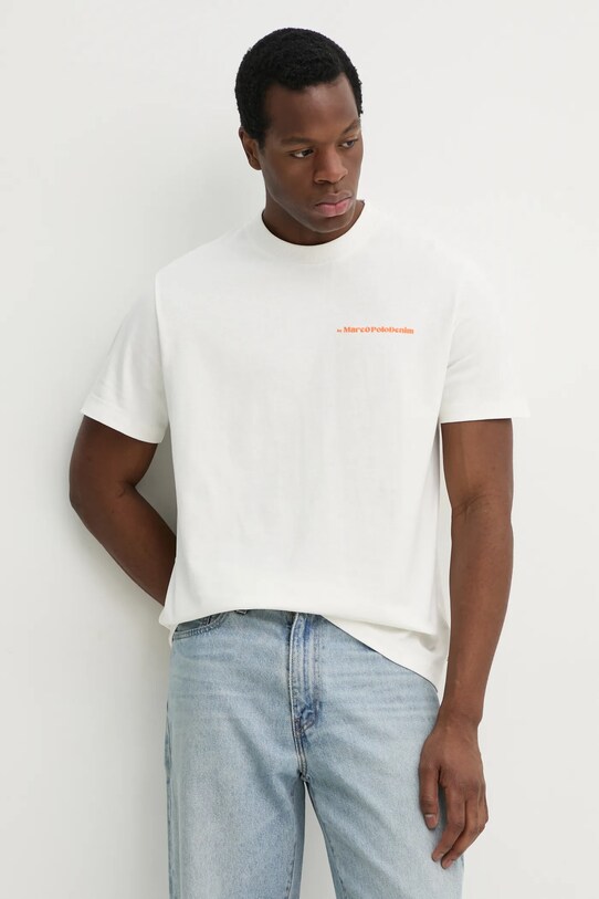 Îmbrăcăminte Marc O'Polo tricou din bumbac 5000006002 bej