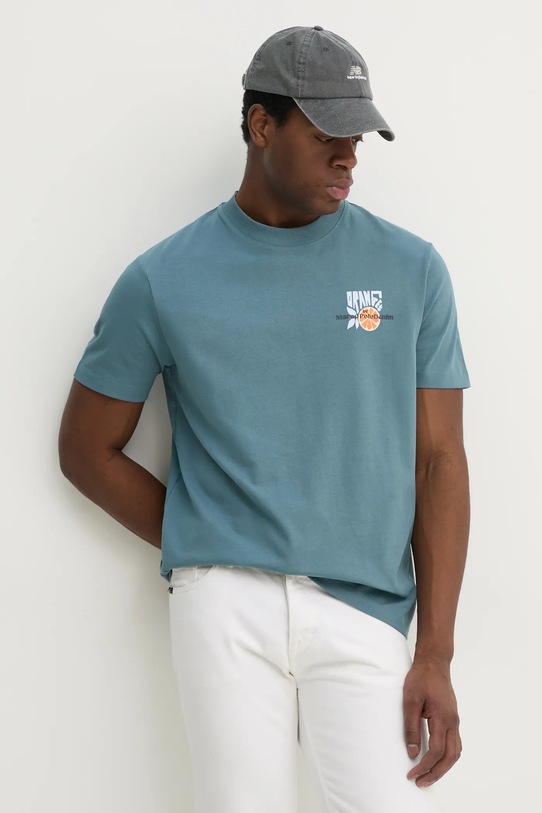 Pamučna majica Marc O'Polo pamuk plava 5000005973