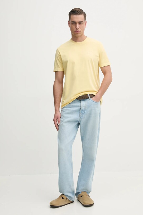 Marc O'Polo tricou din bumbac 5000006040 galben SS25