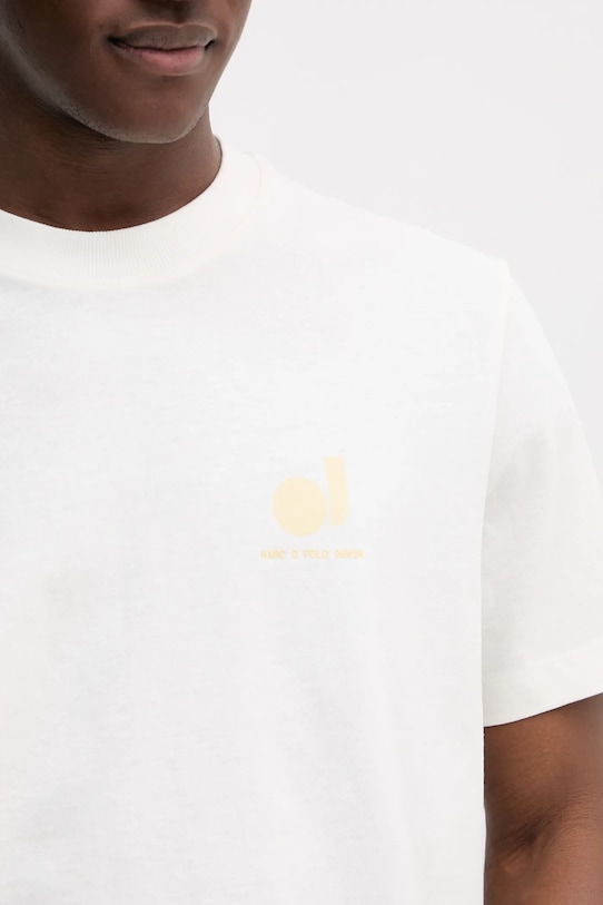 Bavlněné tričko Marc O'Polo 5000006033 bílá