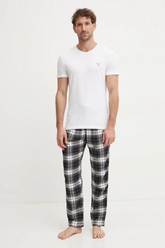 Guess tricou CALEB U97M01.KCD31 alb SS25
