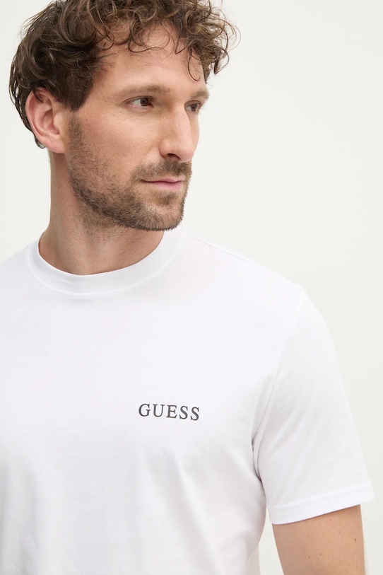 Guess tricou din bumbac alb U4BM03.KCAM1