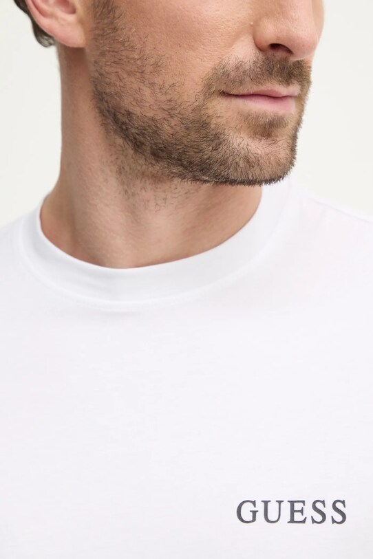 Guess tricou din bumbac U4BM03.KCAM1 alb