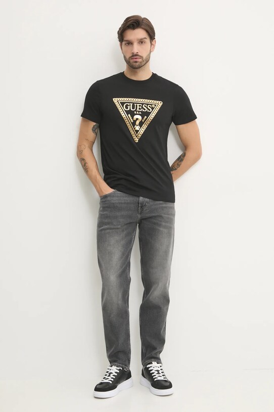 Guess tricou din bumbac M5RI49.K9RM1 negru SS25