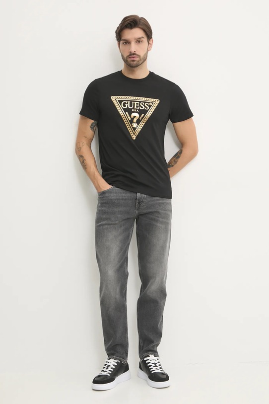 Pamučna majica Guess M5RI49.K9RM1 crna SS25