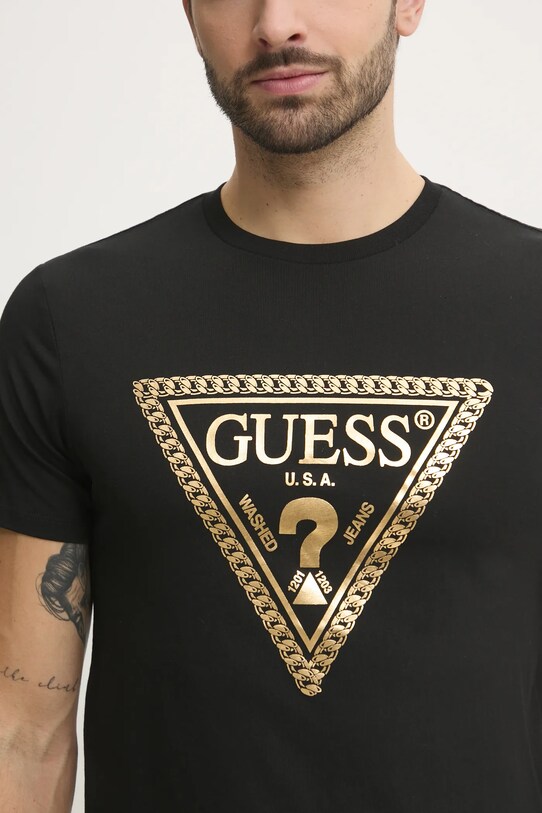 Guess tricou din bumbac M5RI49.K9RM1 negru