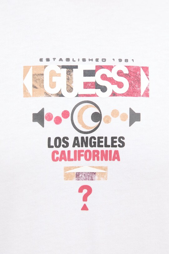 Guess tricou din bumbac M5RI03.I3Z14 alb