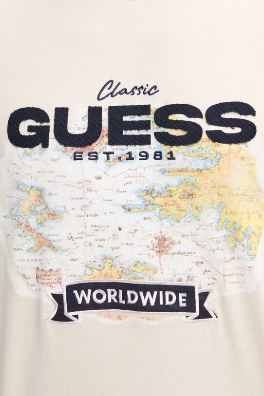 Хлопковая футболка Guess M5RI10.I3Z14 бежевый