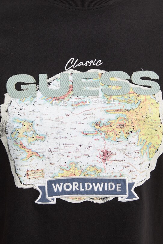 Памучна тениска Guess M5RI10.I3Z14 черен
