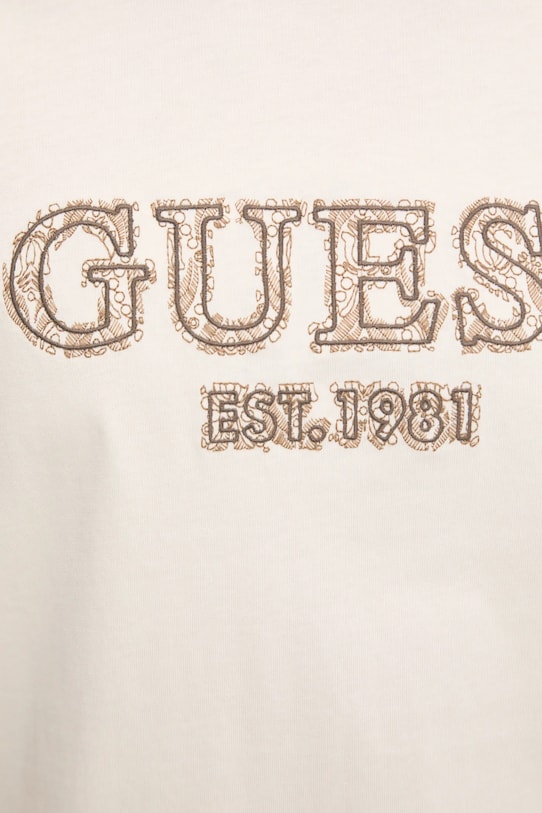 Bavlněné tričko Guess M5RI23.K8FQ4 béžová