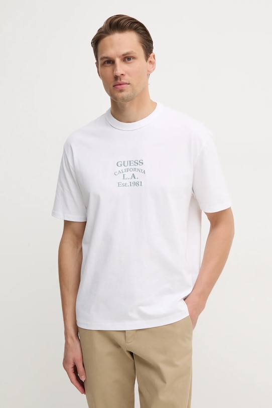 Guess t-shirt bawełniany regular biały M5RI35.K8FQ4