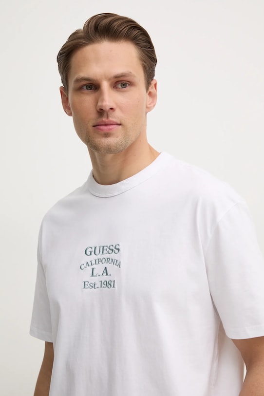 Guess tricou din bumbac alb M5RI35.K8FQ4