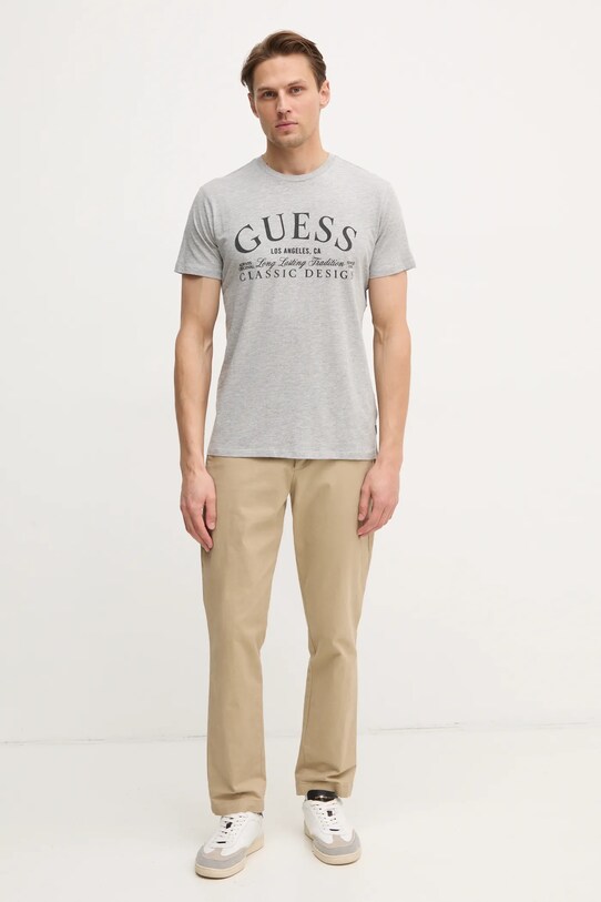 Guess t-shirt bawełniany M5RI43.K9RM1 szary SS25
