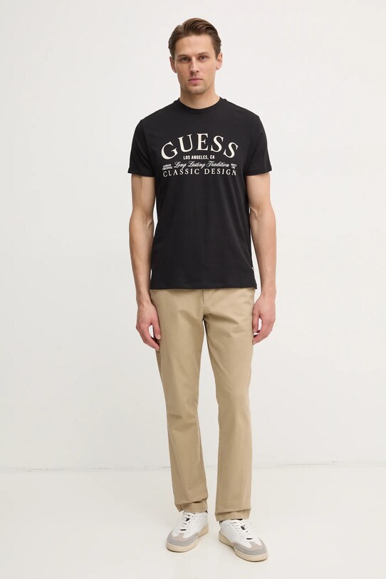 Бавовняна футболка Guess M5RI43.K9RM1 чорний SS25