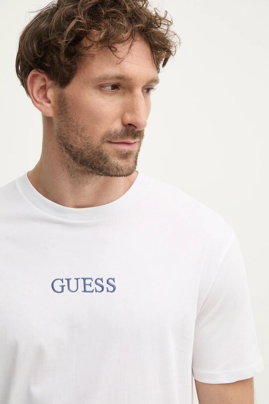 Guess tricou din bumbac alb M5RI58.K9RM1
