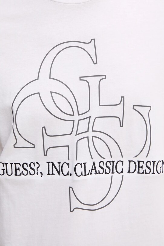 Памучна тениска Guess M5RI59.K9RM1 бял