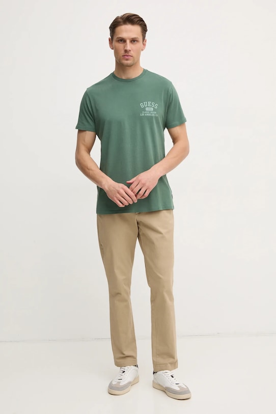 Guess tricou din bumbac M5RI86.K9RM1 verde SS25